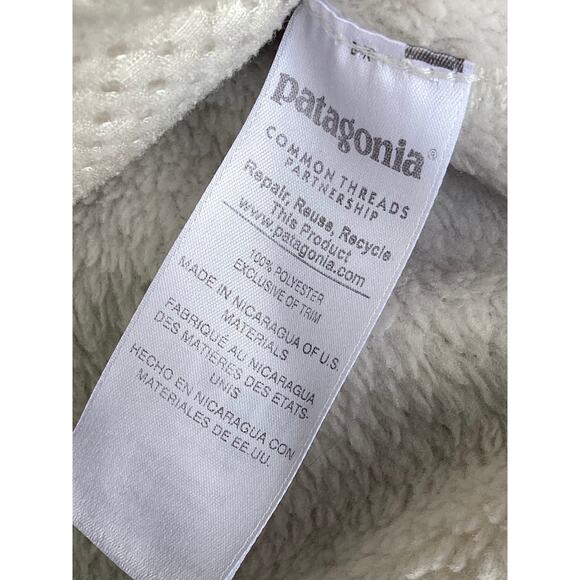 Patagonia Womens Re-Tool Snap-T Fleece Pullover Sweater Jacket White Cream Small - Picture 5 of 8